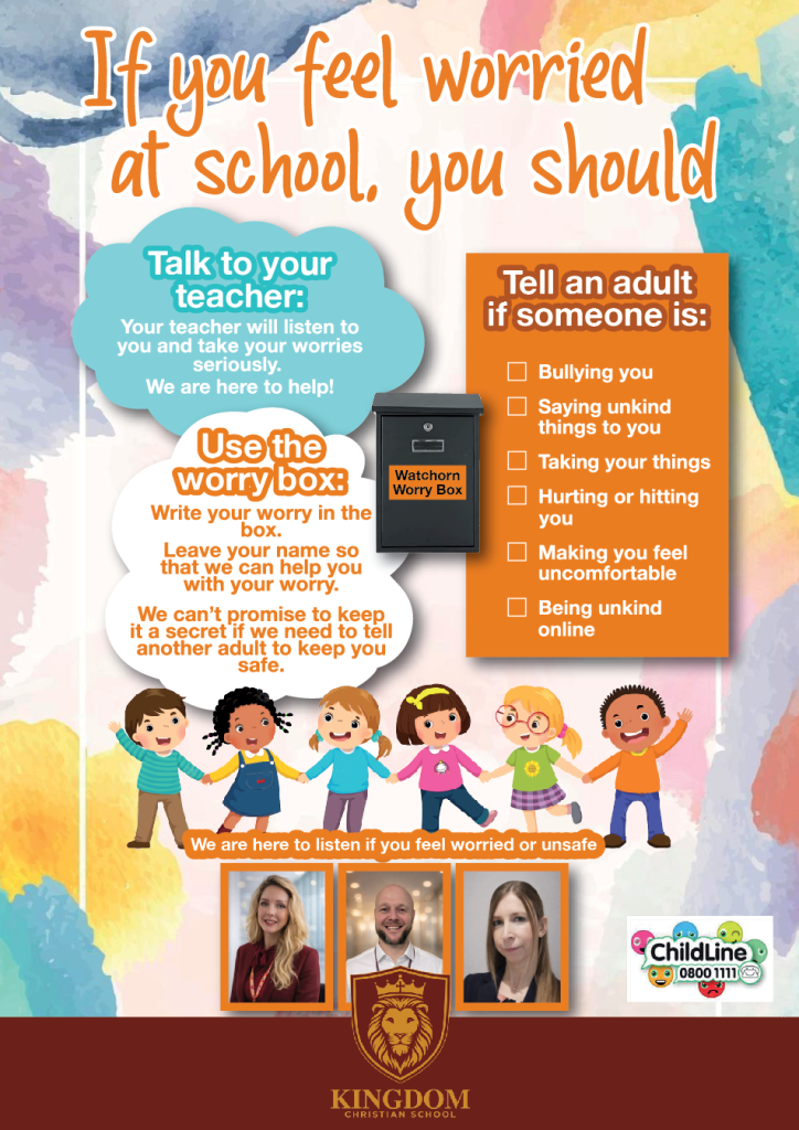 KCS if you feel worried at school poster